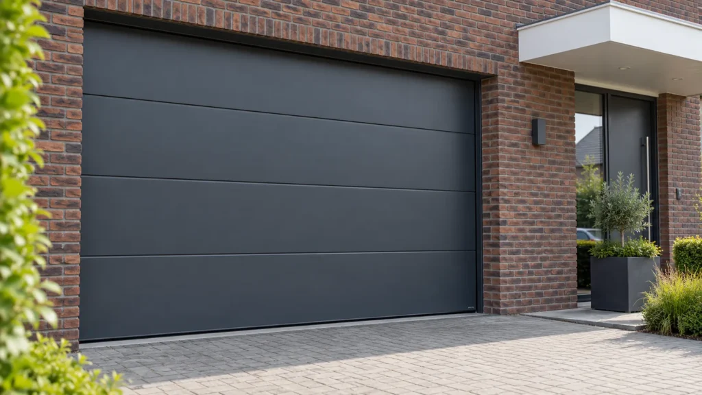 Garagedeur Utrecht: moderne woning met een antraciet sectionaaldeur